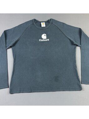 Rare Vintage Y2K Carhartt Workwear Sun Fade Long Sleeve Womens Shirt XL Hype